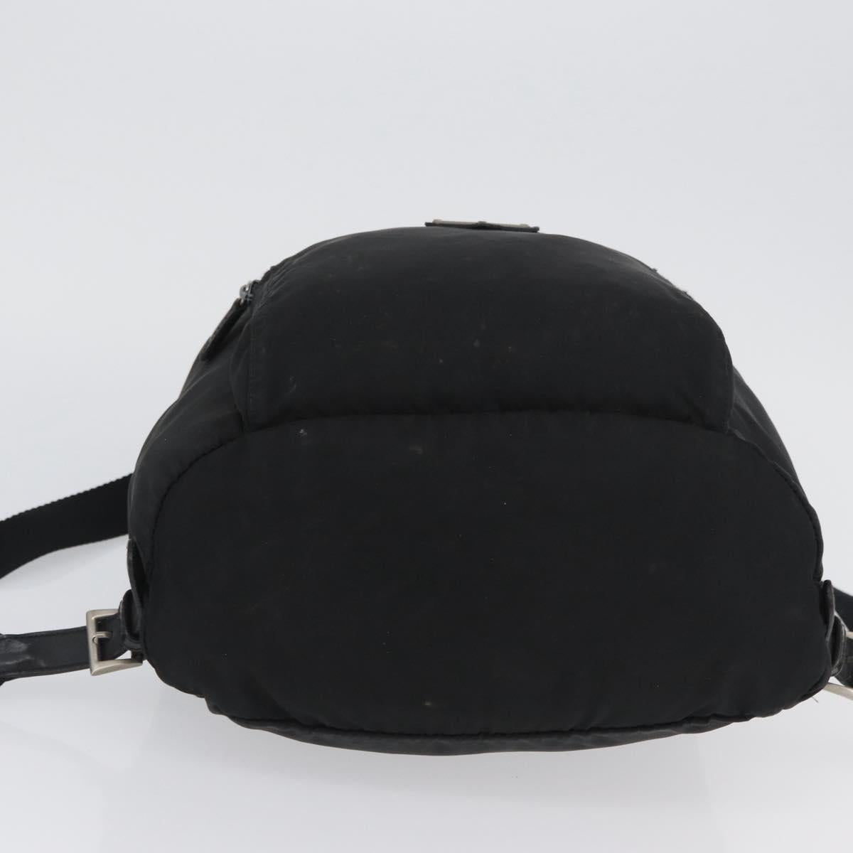 PRADA Backpack Nylon Black Silver Auth BA11574