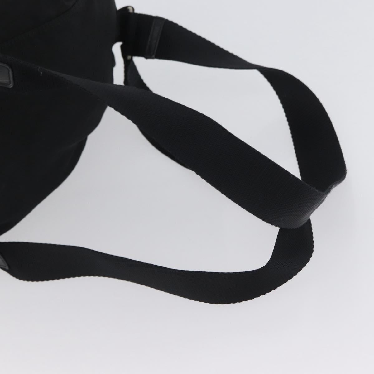 PRADA Backpack Nylon Black Silver Auth BA11574