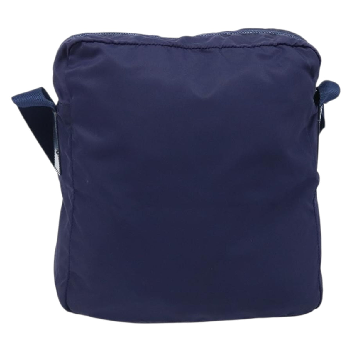 PRADA Shoulder Bag Nylon Navy Silver Auth BA11578