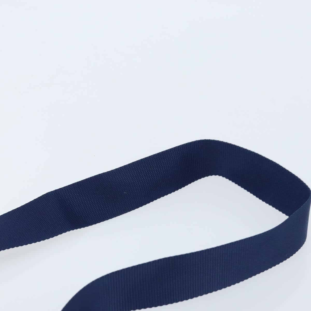 PRADA Shoulder Bag Nylon Navy Silver Auth BA11578