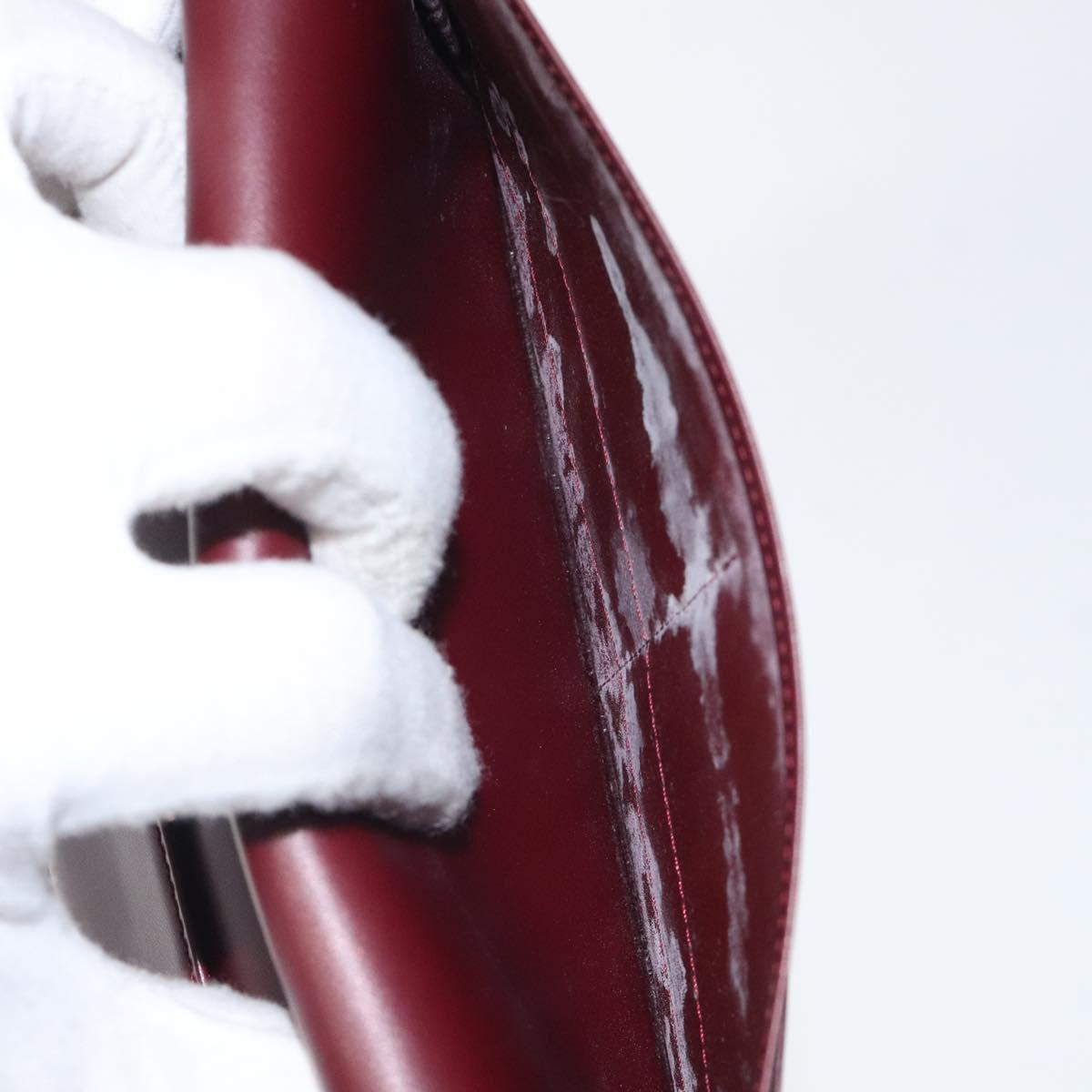 CARTIER Hand Long Wallet Leather Black Auth BA1158