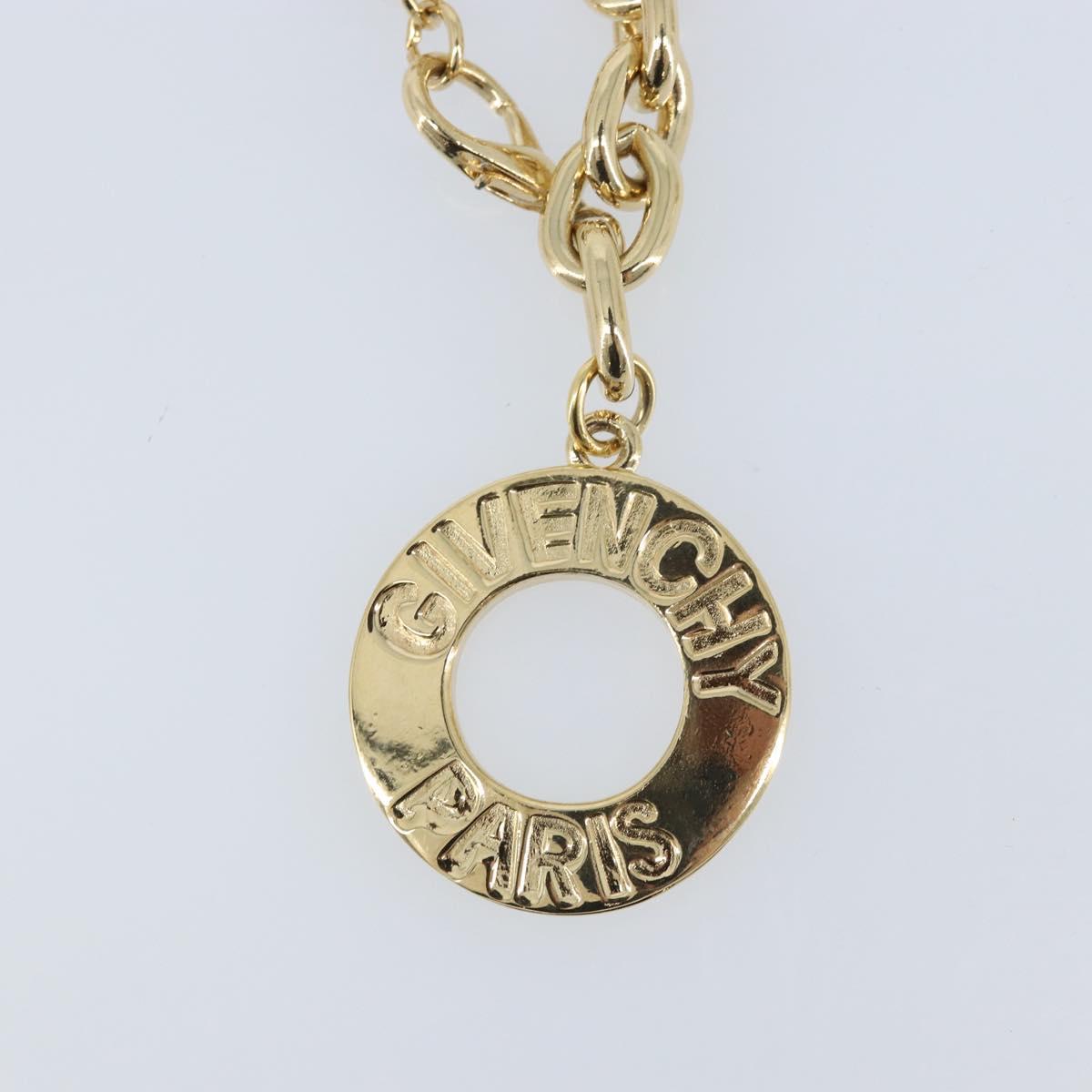 GIVENCHY Key Holder metal Gold Tone Auth BA11586