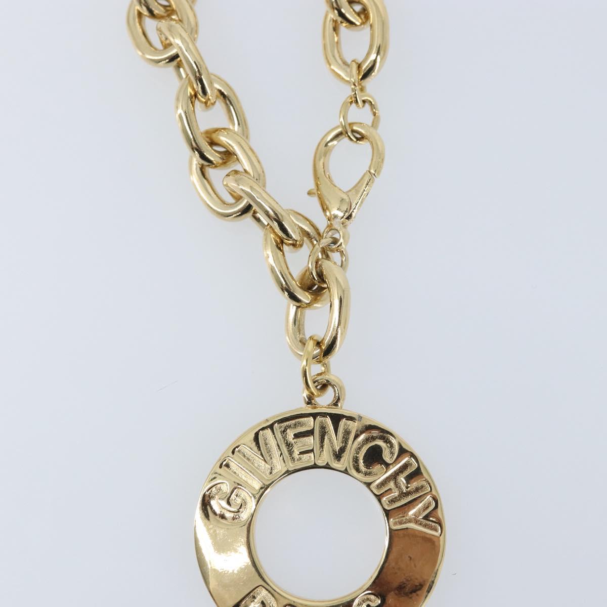 GIVENCHY Key Holder metal Gold Tone Auth BA11586