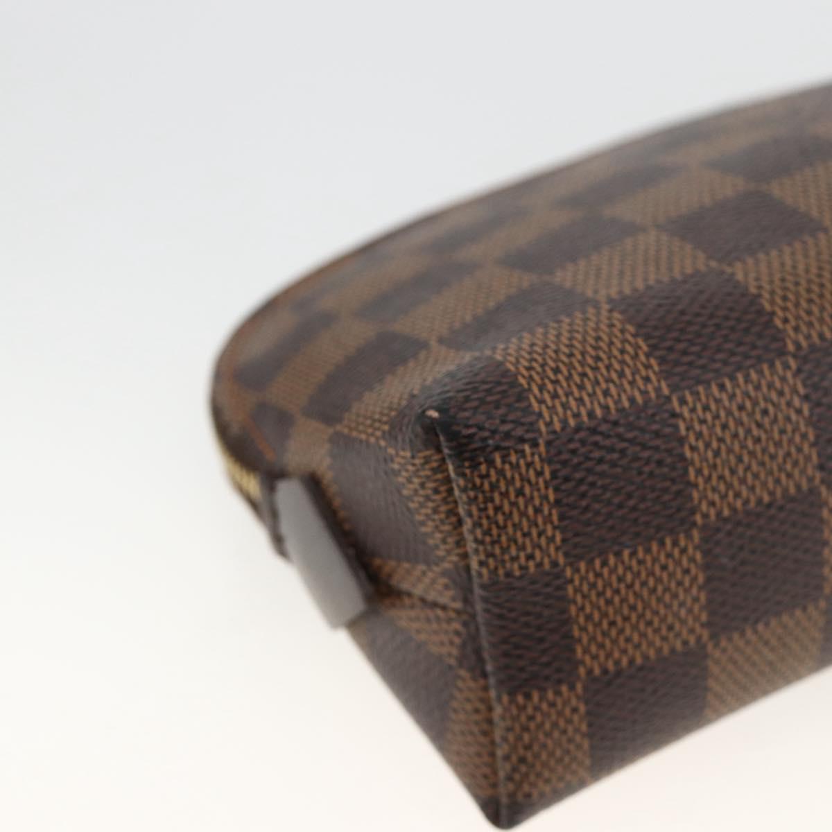 LOUIS VUITTON Damier Ebene Pochette Cosmetic PM Pouch N47516 LV Auth BA11593