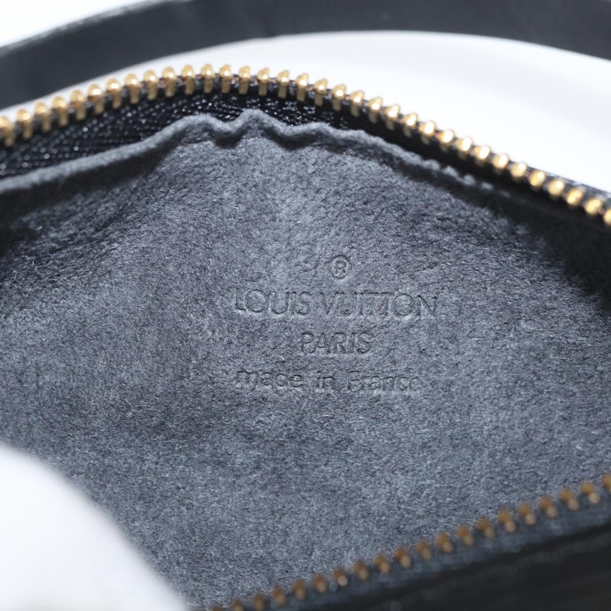 LOUIS VUITTON Epi Soufflot Pouch Pouch Black LV Auth BA11601