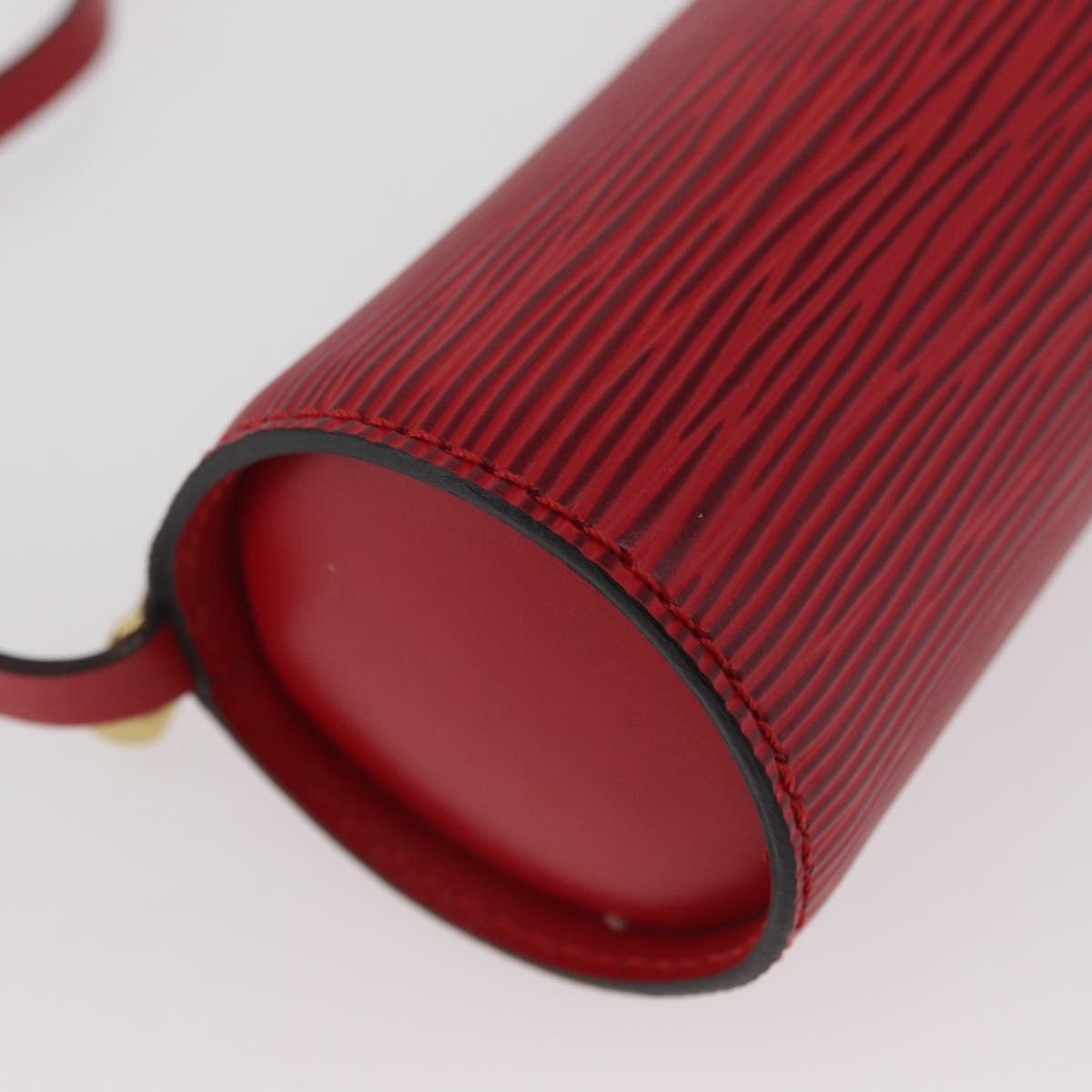 LOUIS VUITTON Epi Soufflot Pouch Accessory Pouch Red LV Auth BA11602
