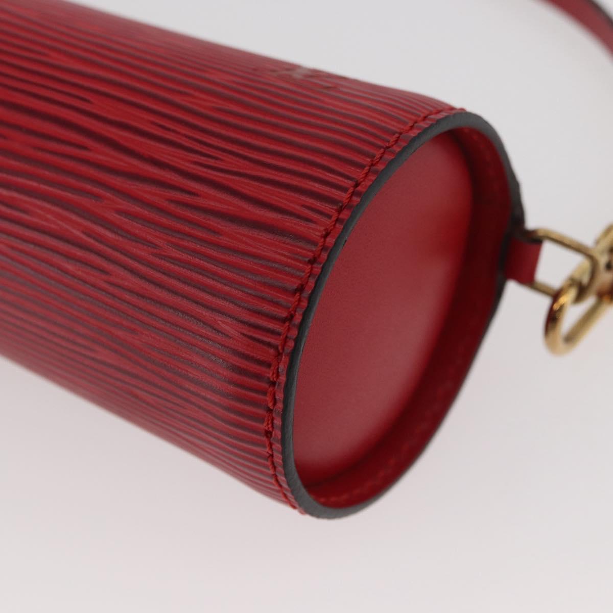 LOUIS VUITTON Epi Soufflot Pouch Accessory Pouch Red LV Auth BA11602