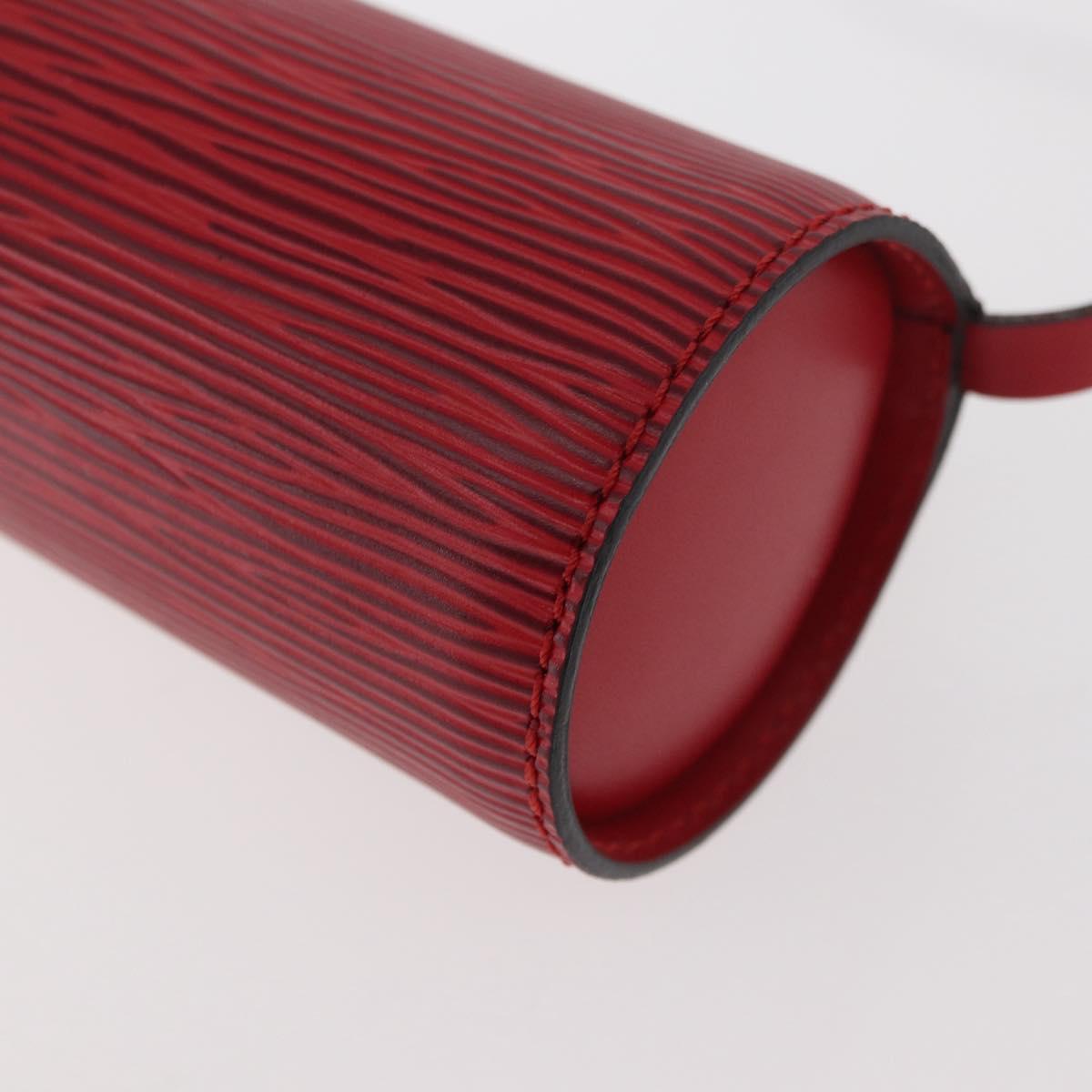 LOUIS VUITTON Epi Soufflot Pouch Accessory Pouch Red LV Auth BA11602