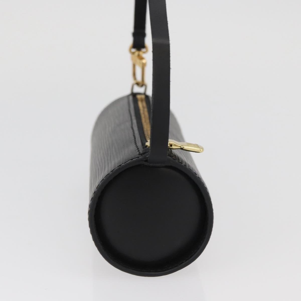 LOUIS VUITTON Epi Soufflot Pouch Pouch Black LV Auth BA11603