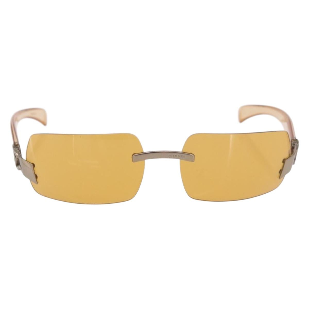 CHANEL Sunglasses plastic Brown CC Auth BA11608