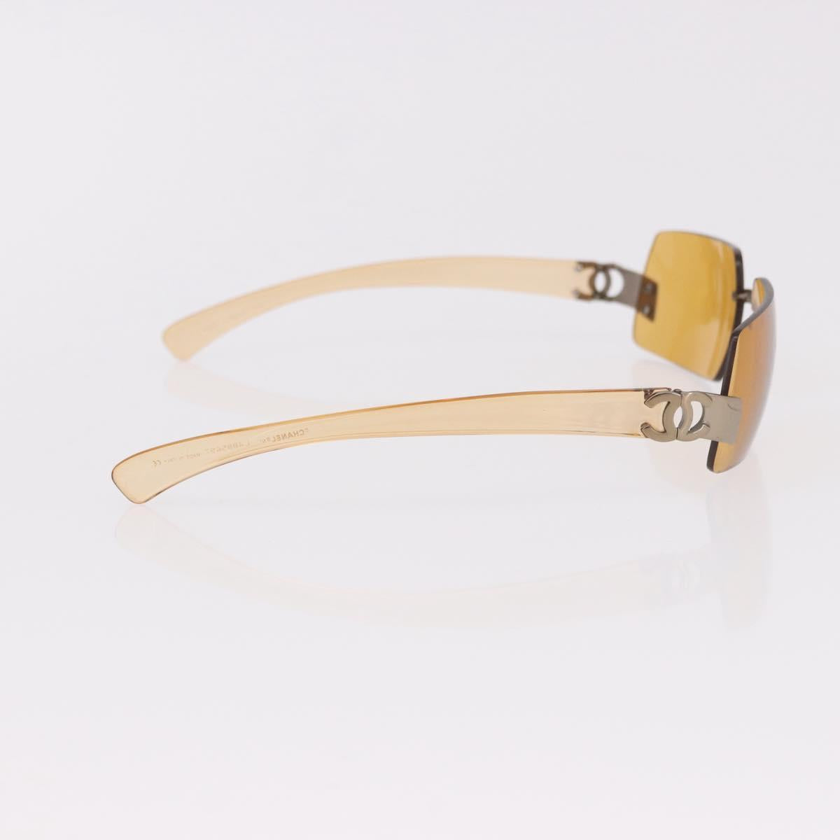 CHANEL Sunglasses plastic Brown CC Auth BA11608