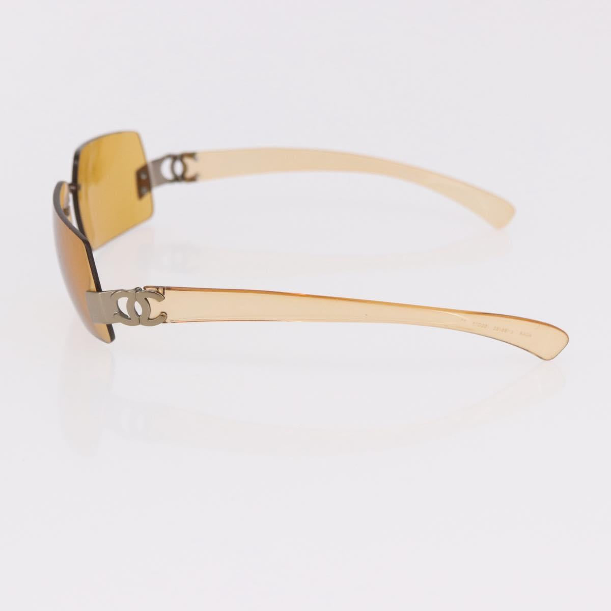 CHANEL Sunglasses plastic Brown CC Auth BA11608