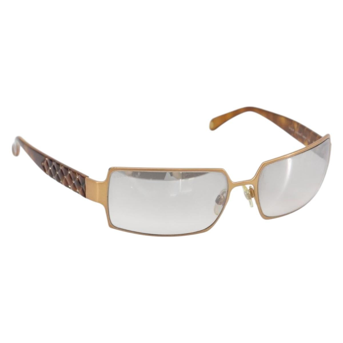CHANEL Sunglasses plastic Brown CC Auth BA11609