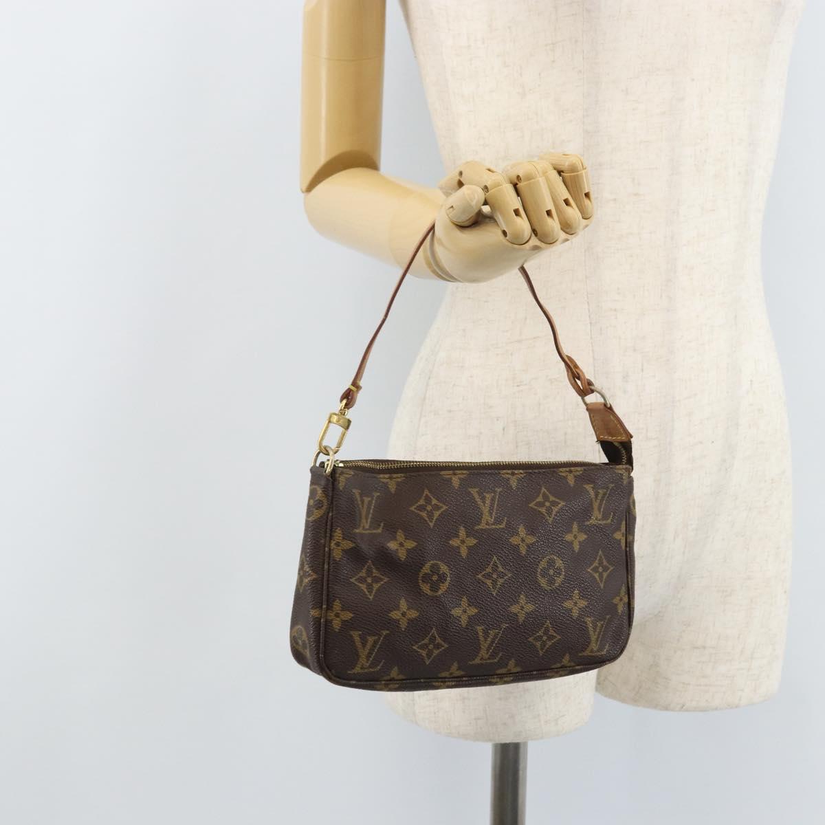 LOUIS VUITTON Monogram Pochette Accessoires Pouch M51980 LV Auth BA11619