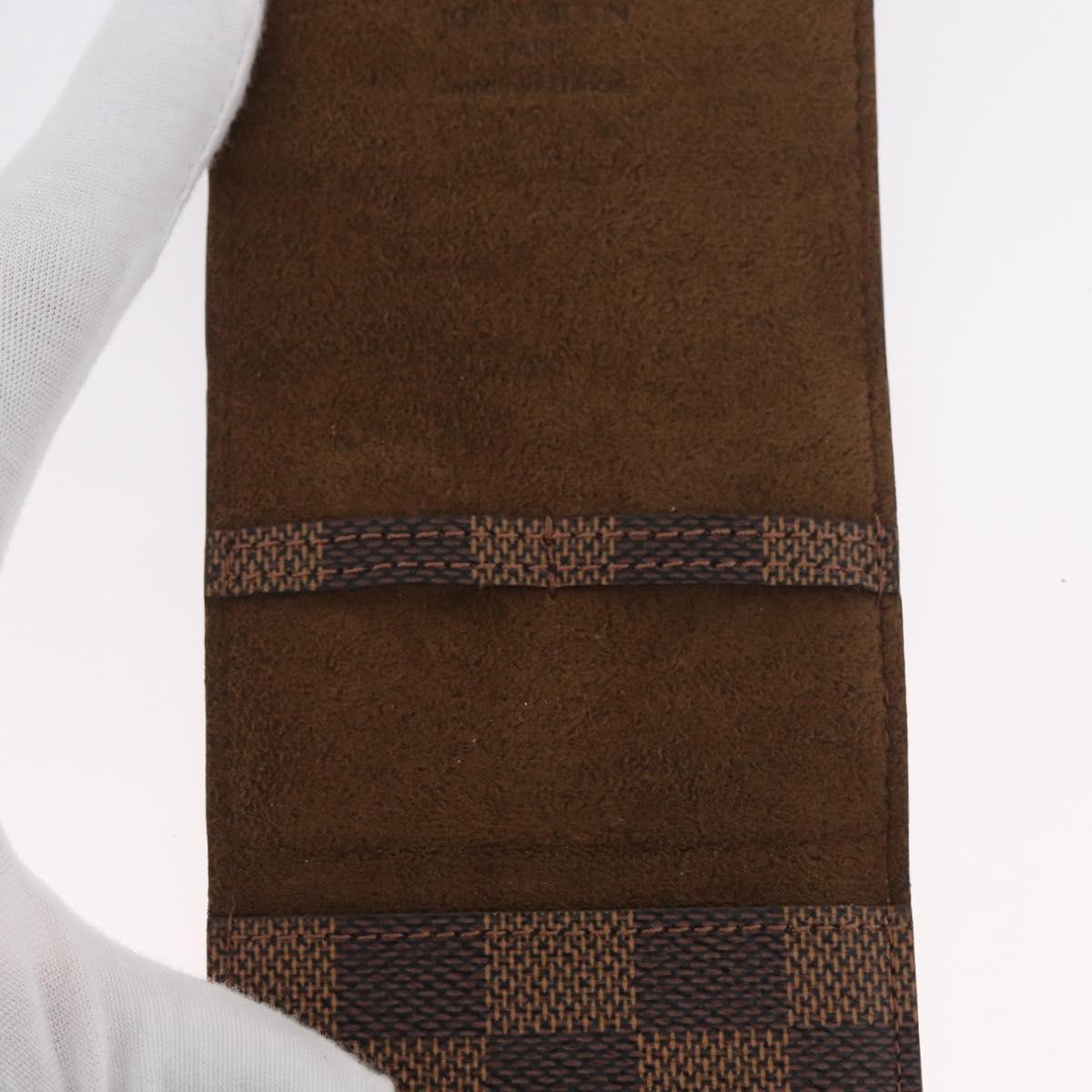 LOUIS VUITTON Damier Ebene Buton De Manchette Cuffs LV Auth BA11622