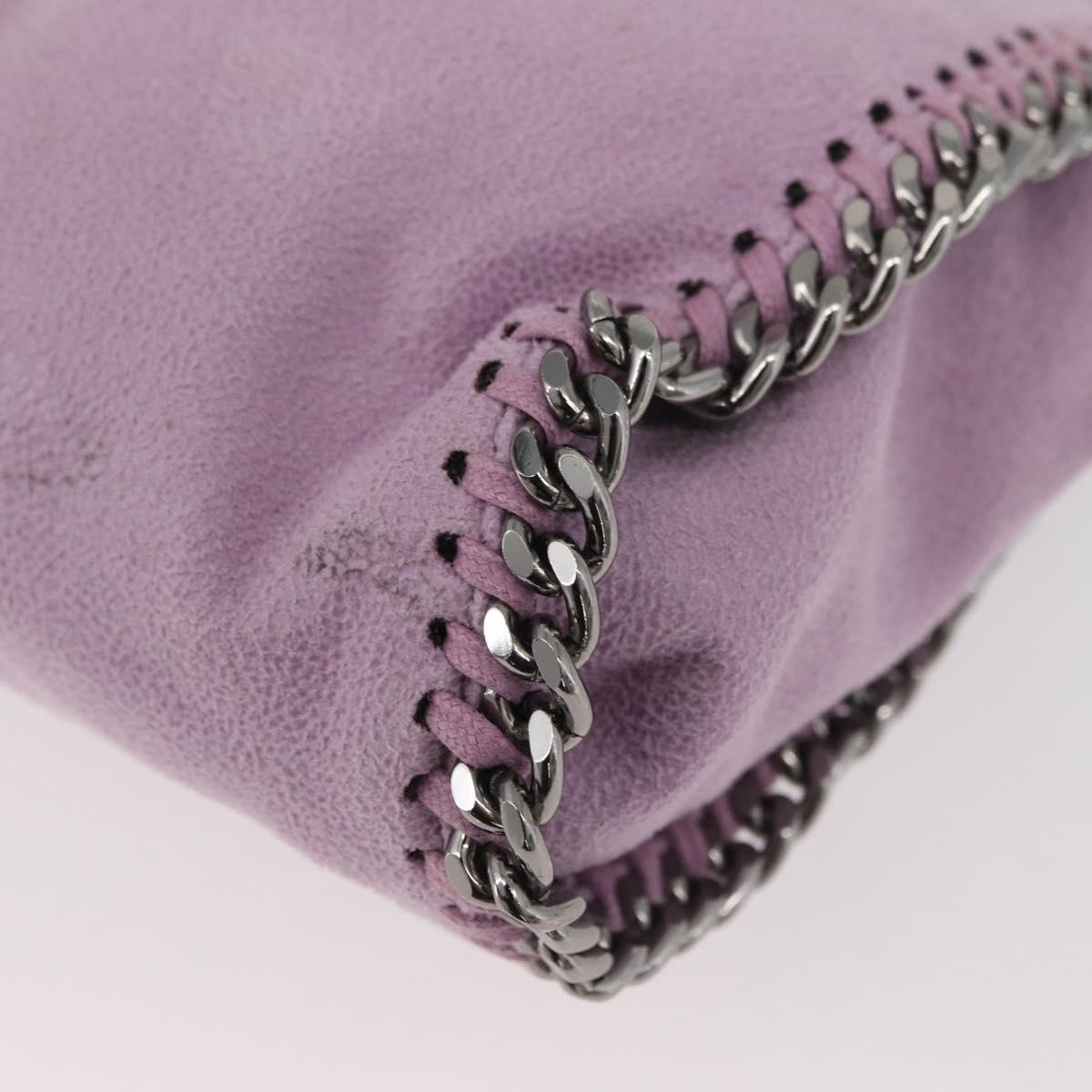 Stella MacCartney Falabella Shoulder Bag polyester Pink Silver Auth BA11627