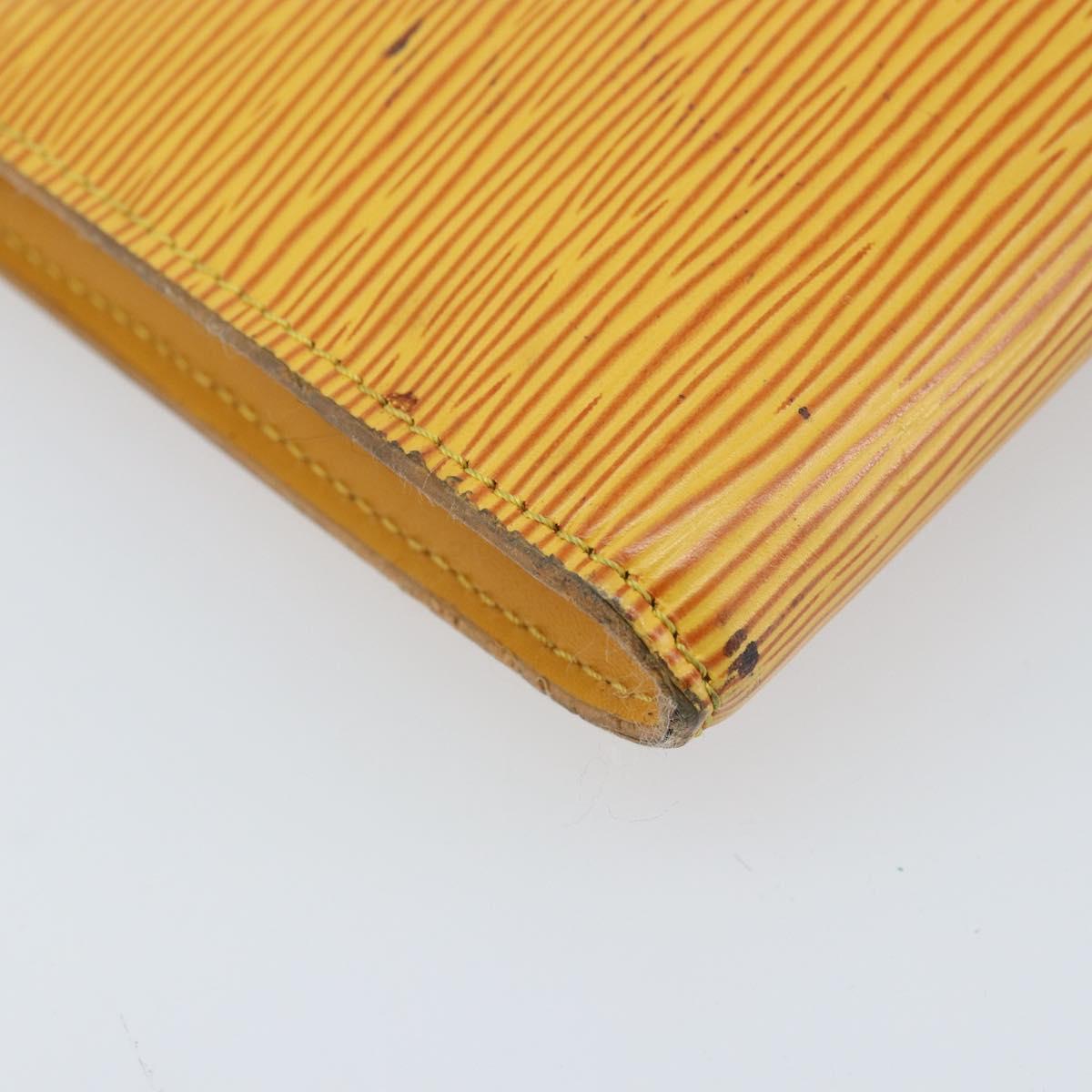 LOUIS VUITTON Epi Pochette Accessoires Pouch Yellow M52949 LV Auth BA11630