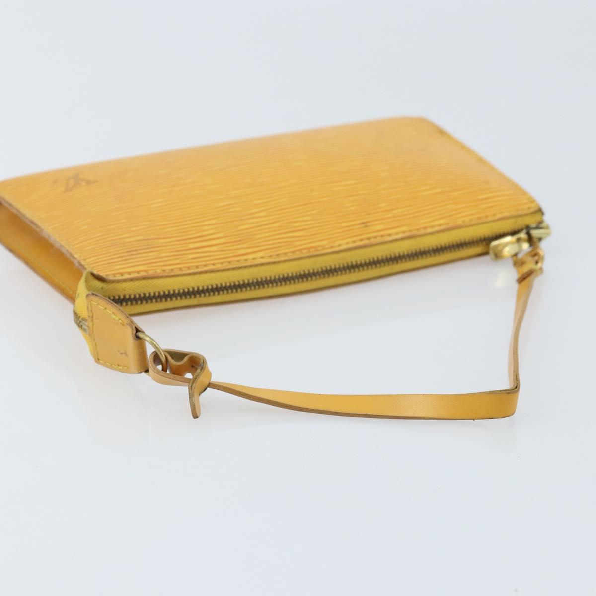 LOUIS VUITTON Epi Pochette Accessoires Pouch Yellow M52949 LV Auth BA11630