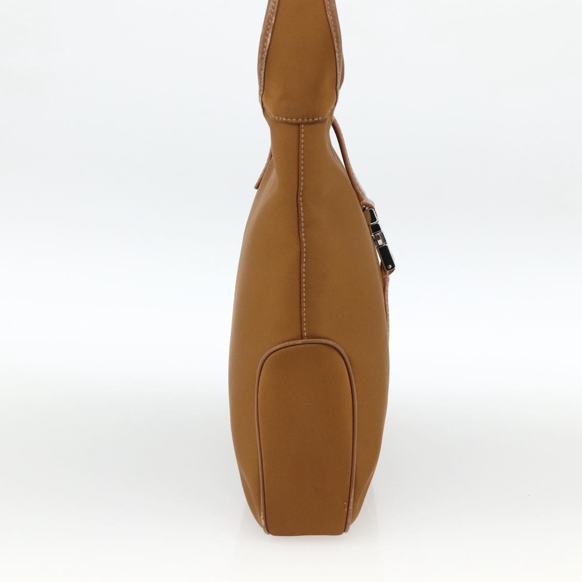 Salvatore Ferragamo Shoulder Bag Nylon Brown Silver Auth BA11638
