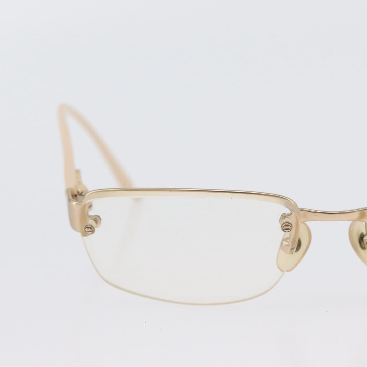 CHANEL Glasses plastic 2 Set Brown Beige CC Auth BA11642