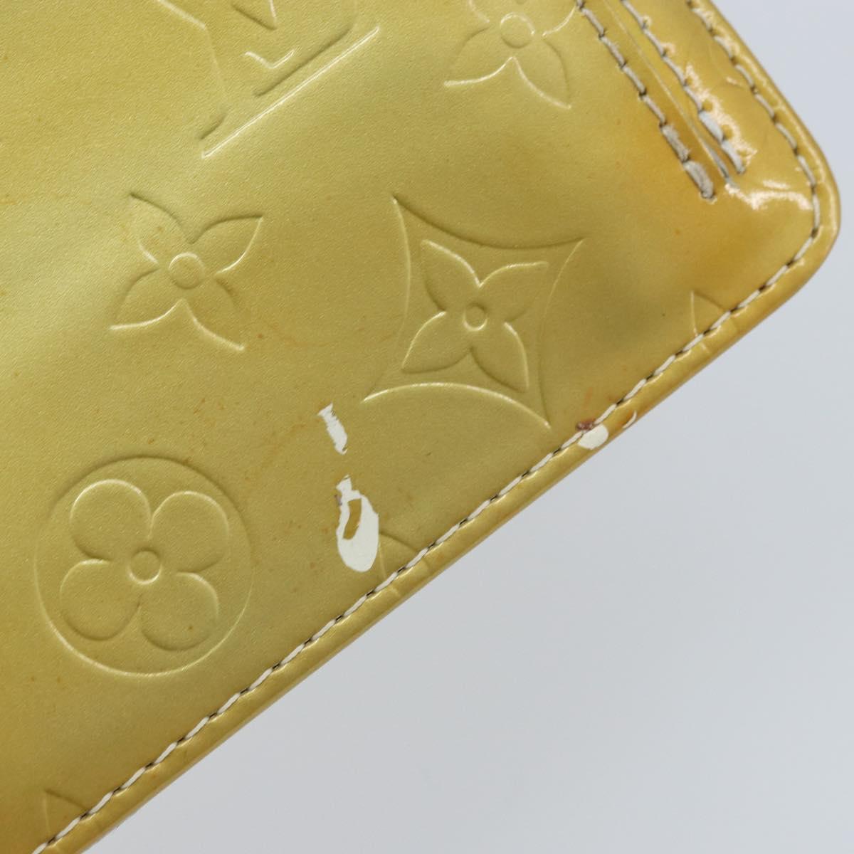 LOUIS VUITTON Monogram Vernis Motto Accessory Pouch Gris M91030 LV Auth BA11648