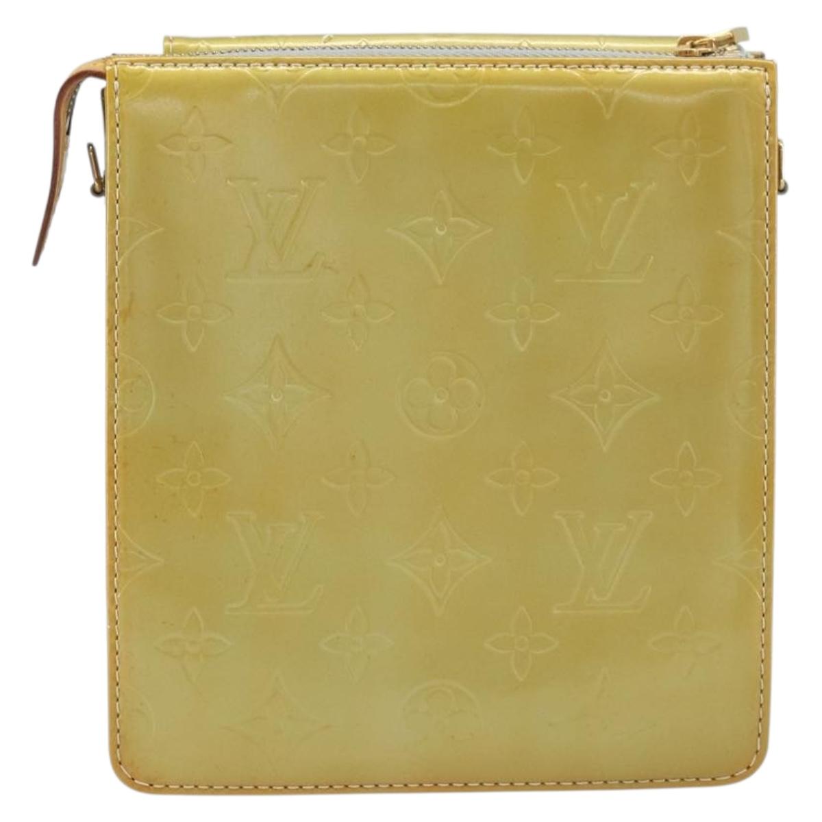 LOUIS VUITTON Monogram Vernis Motto Accessory Pouch Gris M91030 LV Auth BA11648