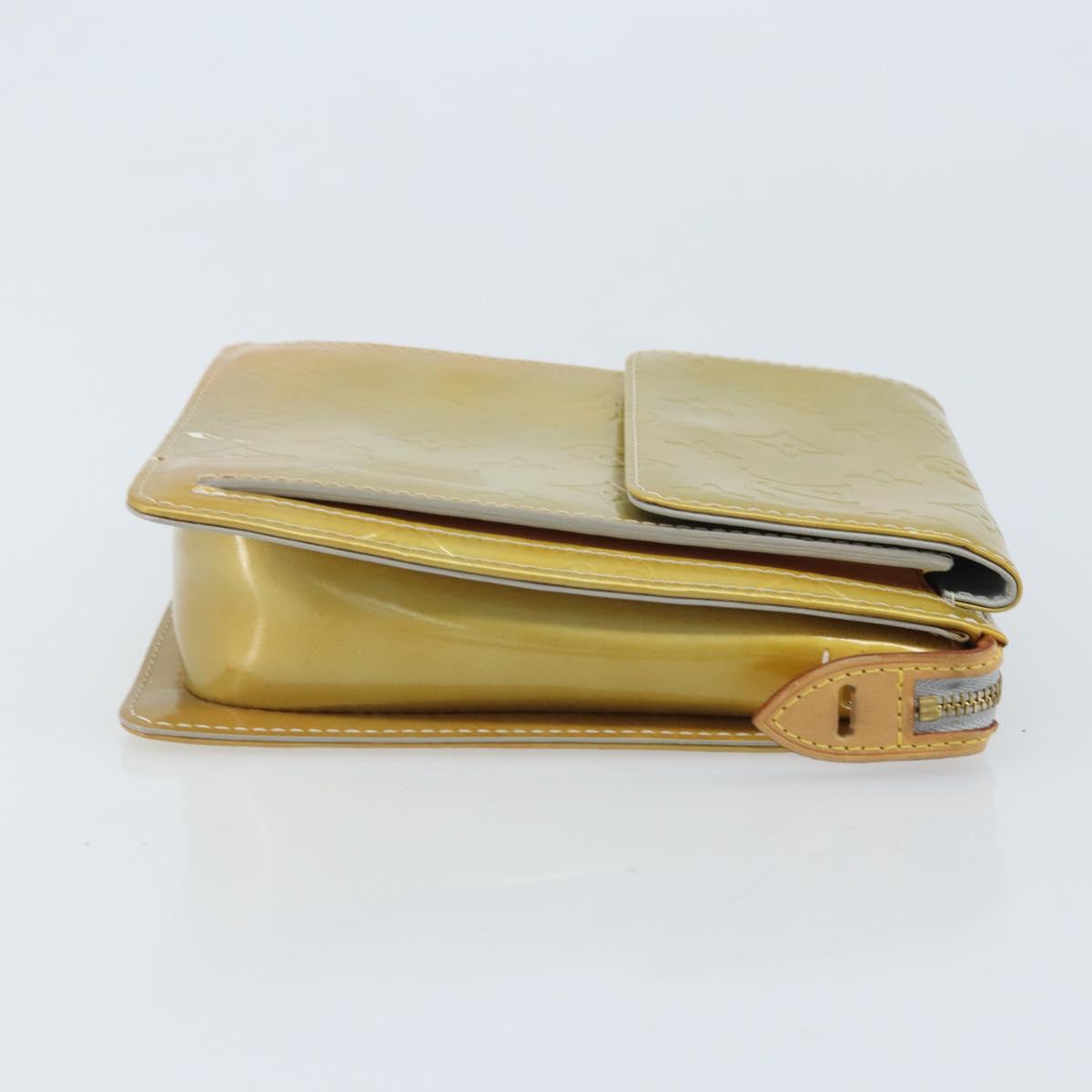 LOUIS VUITTON Monogram Vernis Motto Accessory Pouch Gris M91030 LV Auth BA11648