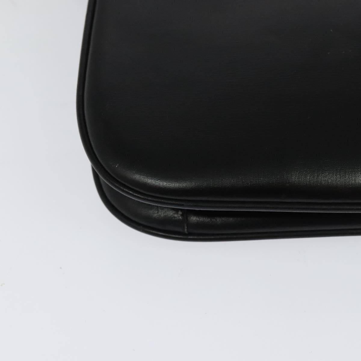 BALLY Shoulder Bag Leather Black Auth BA1165