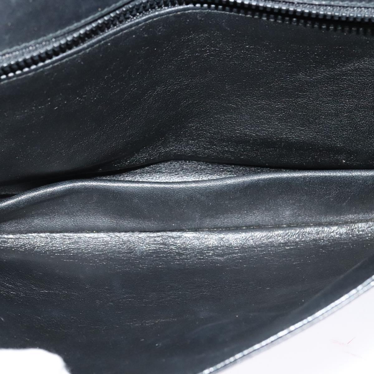 BALLY Shoulder Bag Leather Black Auth BA1165
