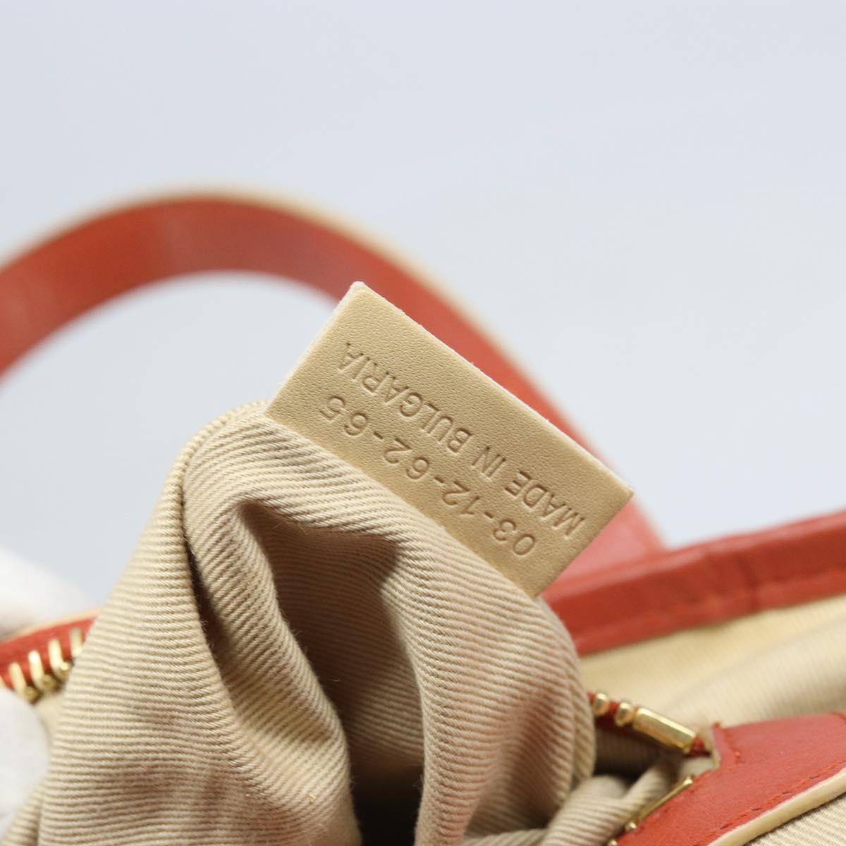 Chloe Hand Bag Leather Red Gold Auth BA11654