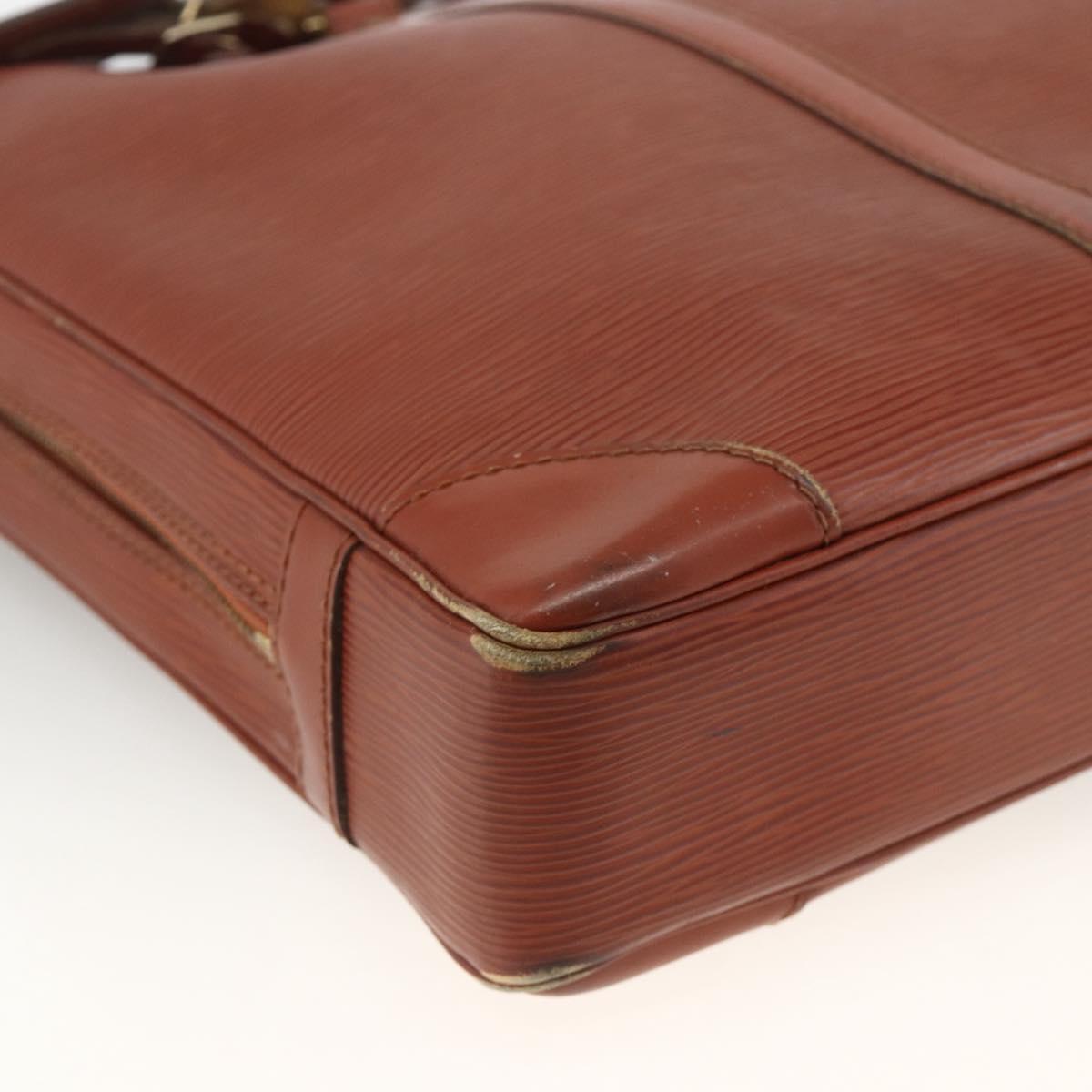 LOUIS VUITTON Epi Porte Documents Voyage Business Bag Brown M54478 Auth BA11658