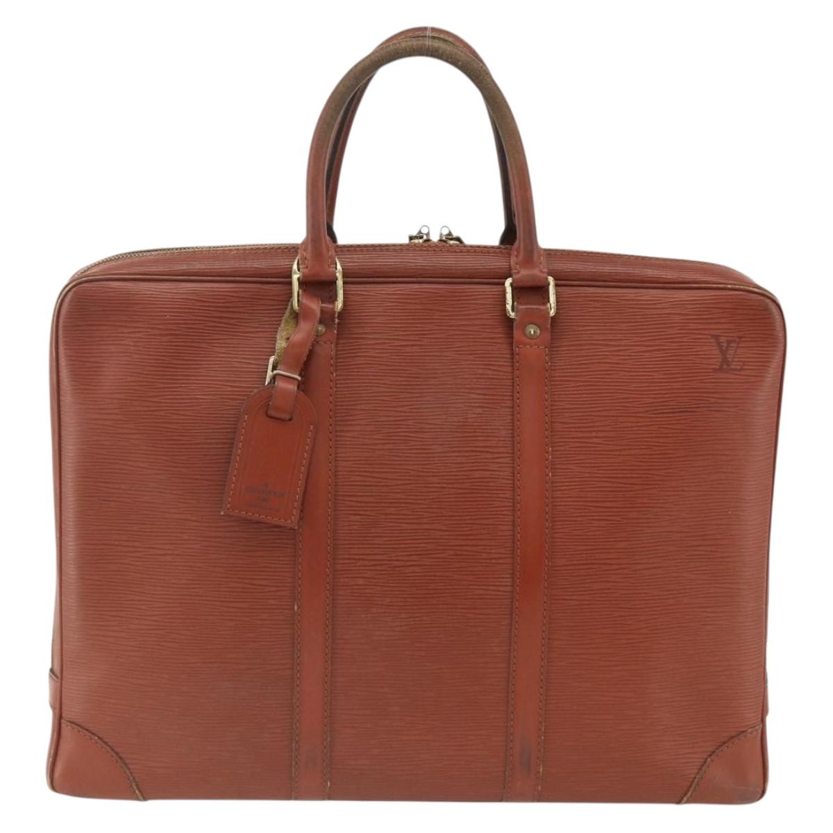 LOUIS VUITTON Epi Porte Documents Voyage Business Bag Brown M54478 Auth BA11658