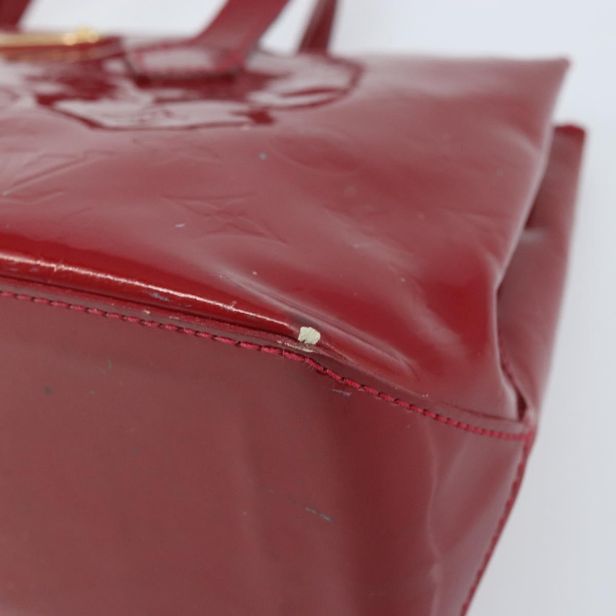 LOUIS VUITTON Monogram Vernis Wilshire PM Bag Pomme D'amour M93642 Auth BA11677