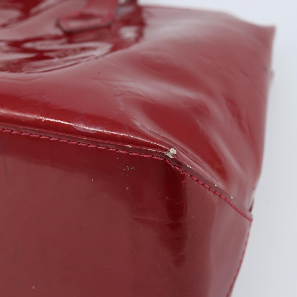 LOUIS VUITTON Monogram Vernis Wilshire PM Bag Pomme D'amour M93642 Auth BA11677