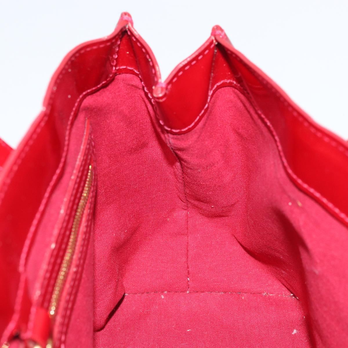 LOUIS VUITTON Monogram Vernis Wilshire PM Bag Pomme D'amour M93642 Auth BA11677