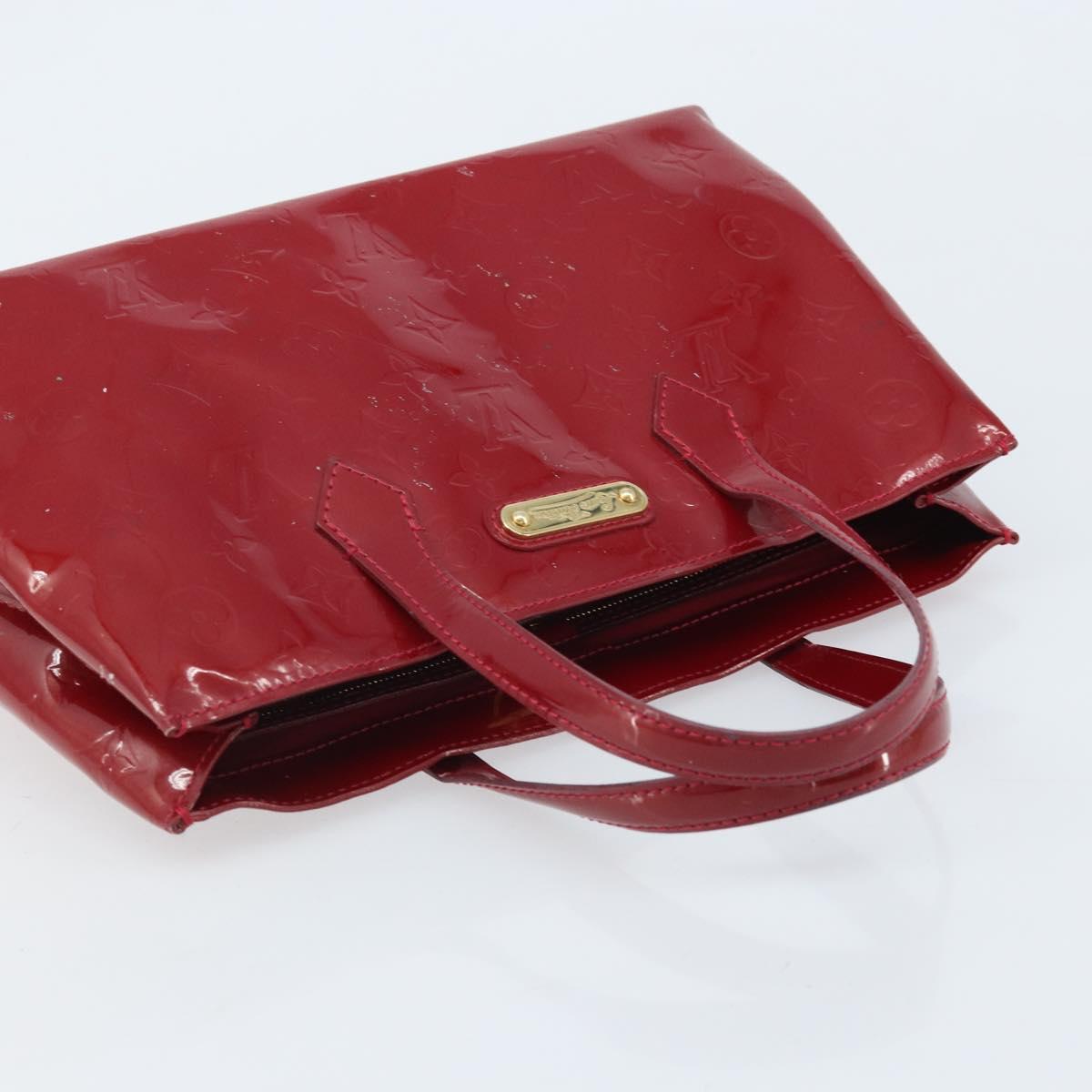 LOUIS VUITTON Monogram Vernis Wilshire PM Bag Pomme D'amour M93642 Auth BA11677