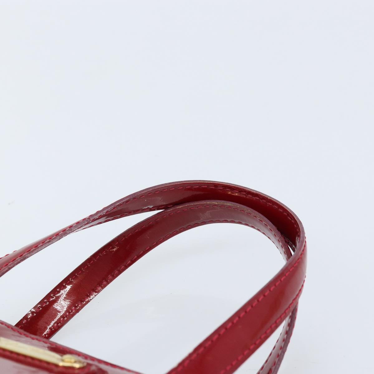 LOUIS VUITTON Monogram Vernis Wilshire PM Bag Pomme D'amour M93642 Auth BA11677
