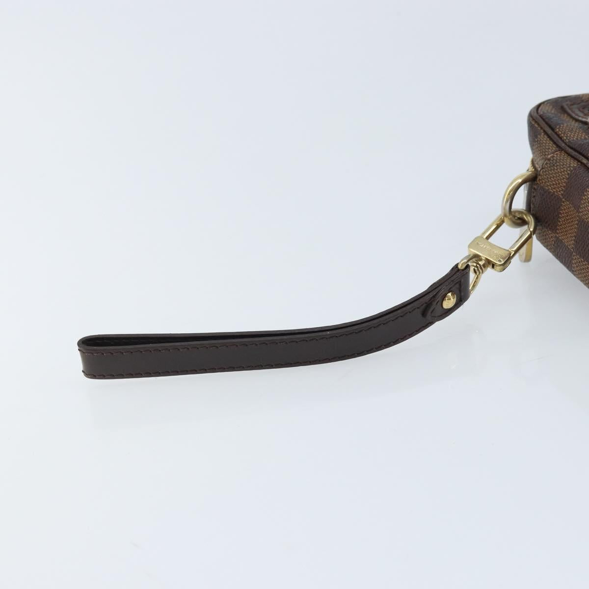 LOUIS VUITTON Damier Ebene Pochette Billets Macau Clutch Bag N61739 Auth BA11690