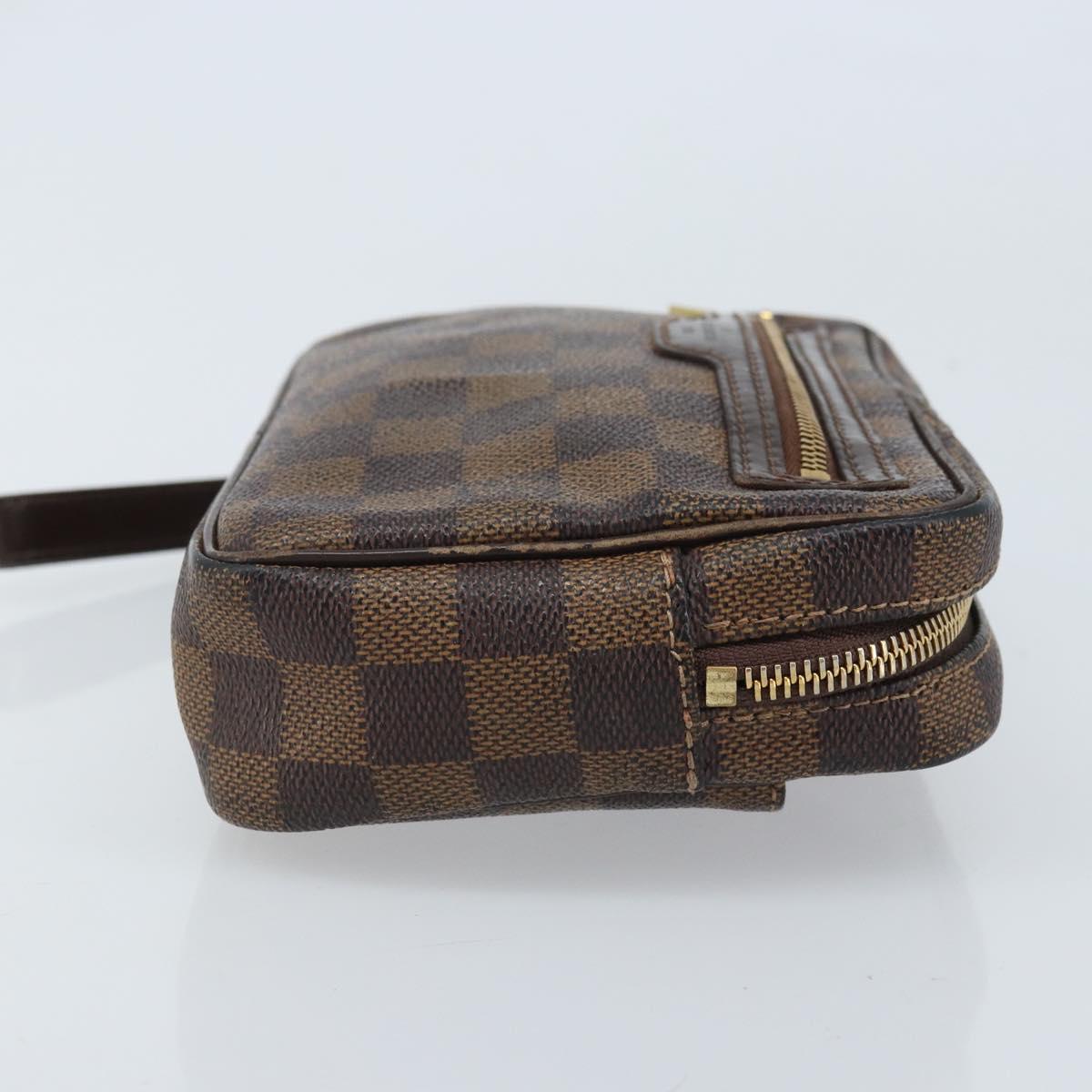 LOUIS VUITTON Damier Ebene Pochette Billets Macau Clutch Bag N61739 Auth BA11690