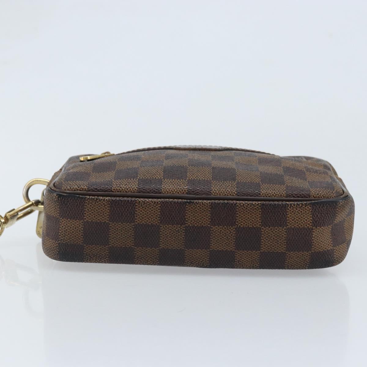 LOUIS VUITTON Damier Ebene Pochette Billets Macau Clutch Bag N61739 Auth BA11690