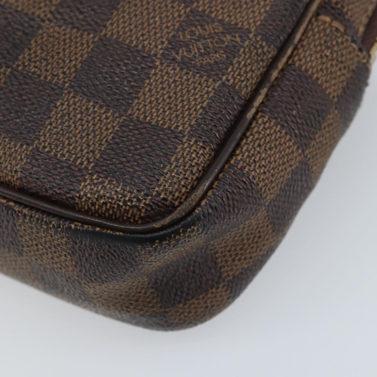 LOUIS VUITTON Damier Ebene Pochette Billets Macau Clutch Bag N61739 Auth BA11690