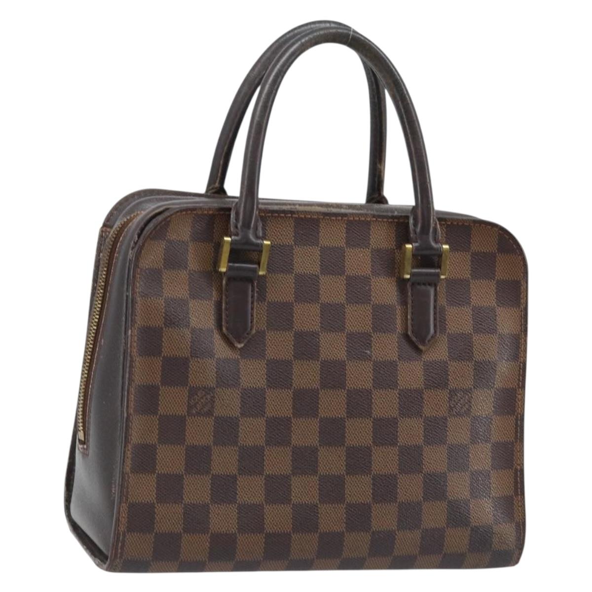 LOUIS VUITTON Damier Ebene Triana Hand Bag N51155 LV Auth BA11693
