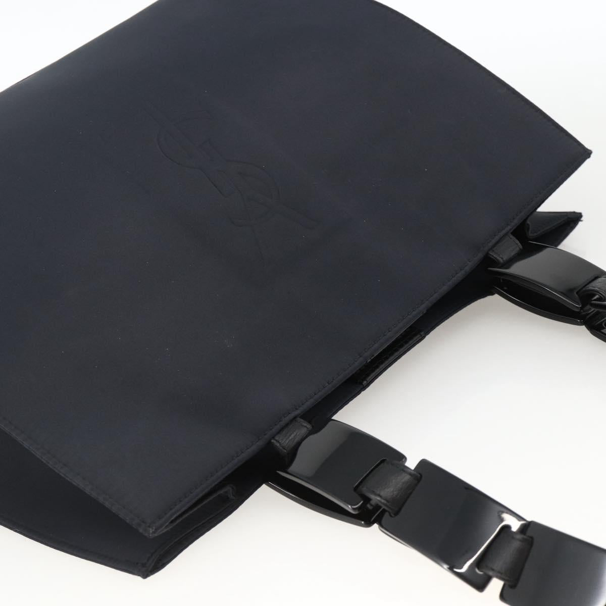 SAINT LAURENT Shoulder Bag Nylon Navy Silver Auth BA11701