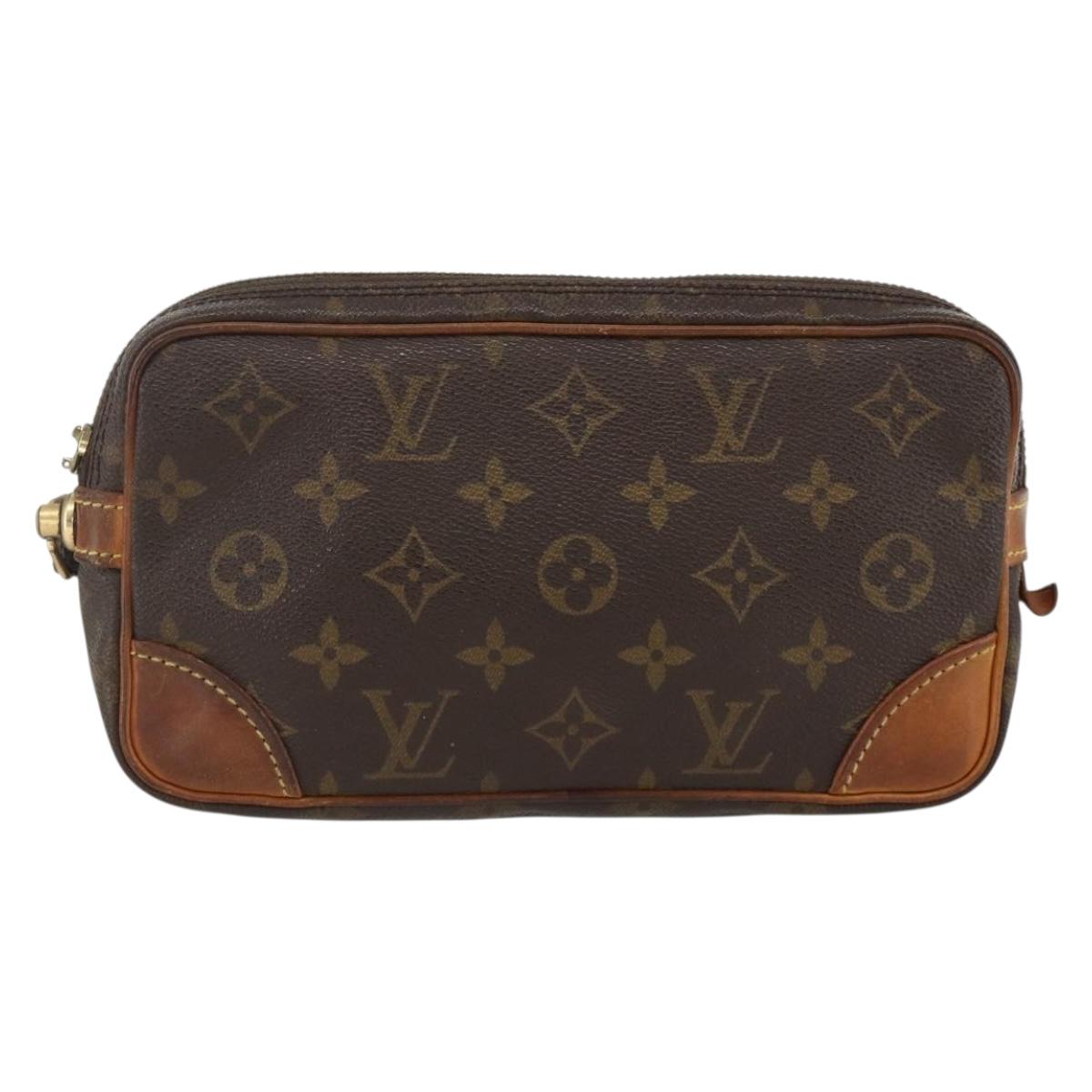 LOUIS VUITTON Monogram Marly Dragonne PM Clutch Bag M51827 LV Auth BA11704