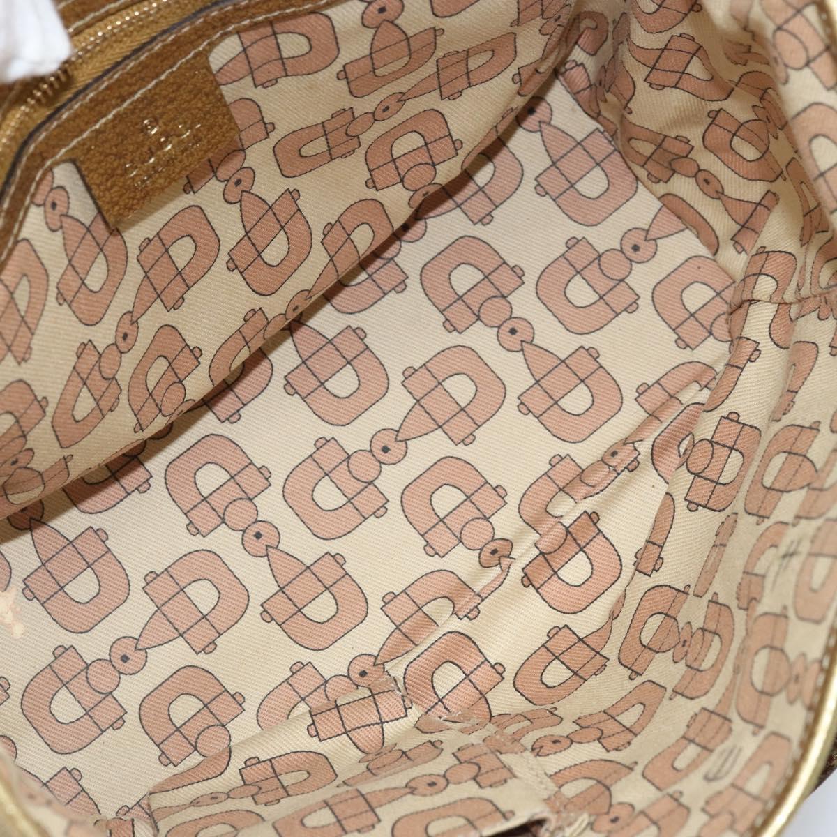 GUCCI GG Canvas Sherry Line Hand Bag Beige Gold 139261 Auth BA11705