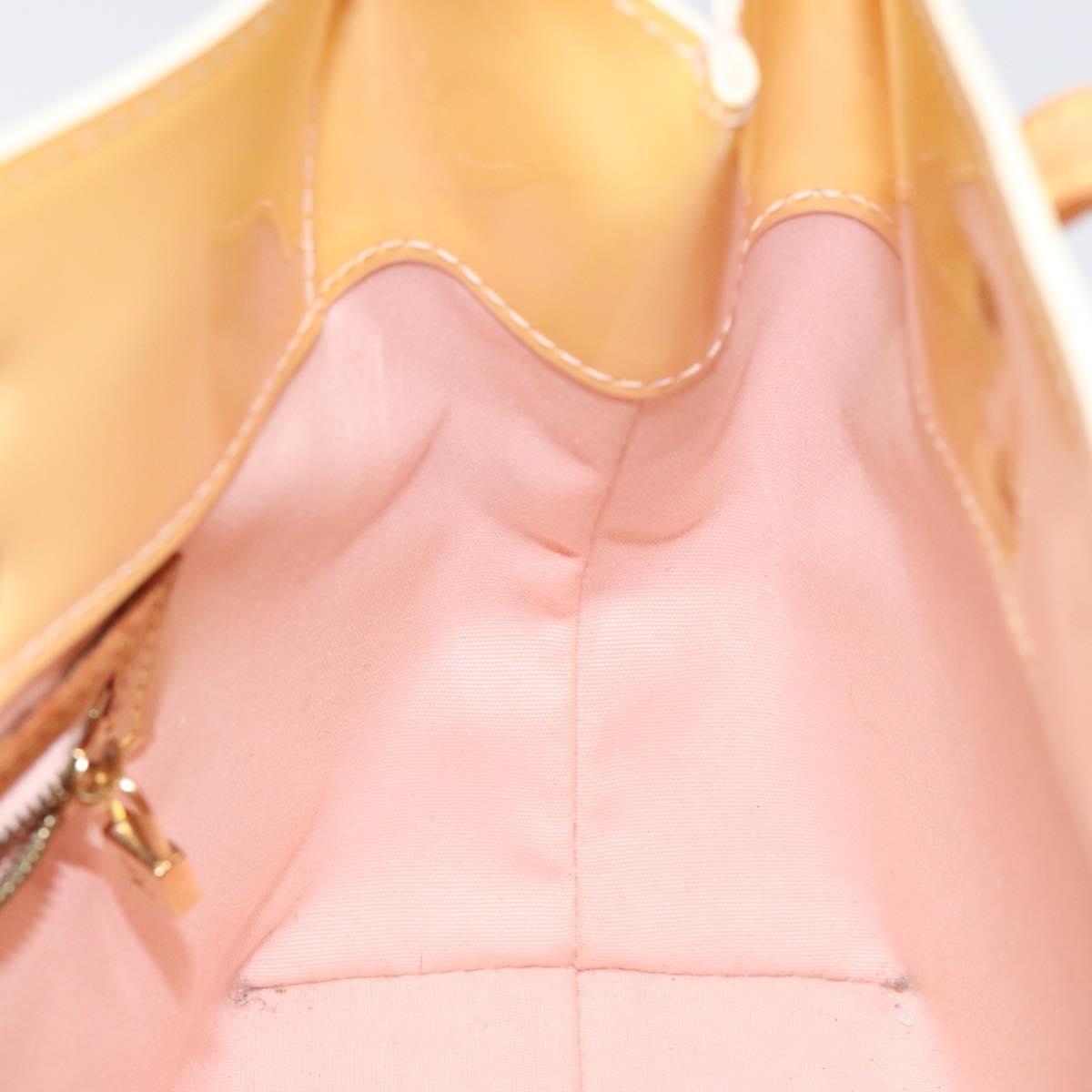 LOUIS VUITTON Monogram Vernis Reade PM Bag Marshmallow Pink M91306 Auth BA1171