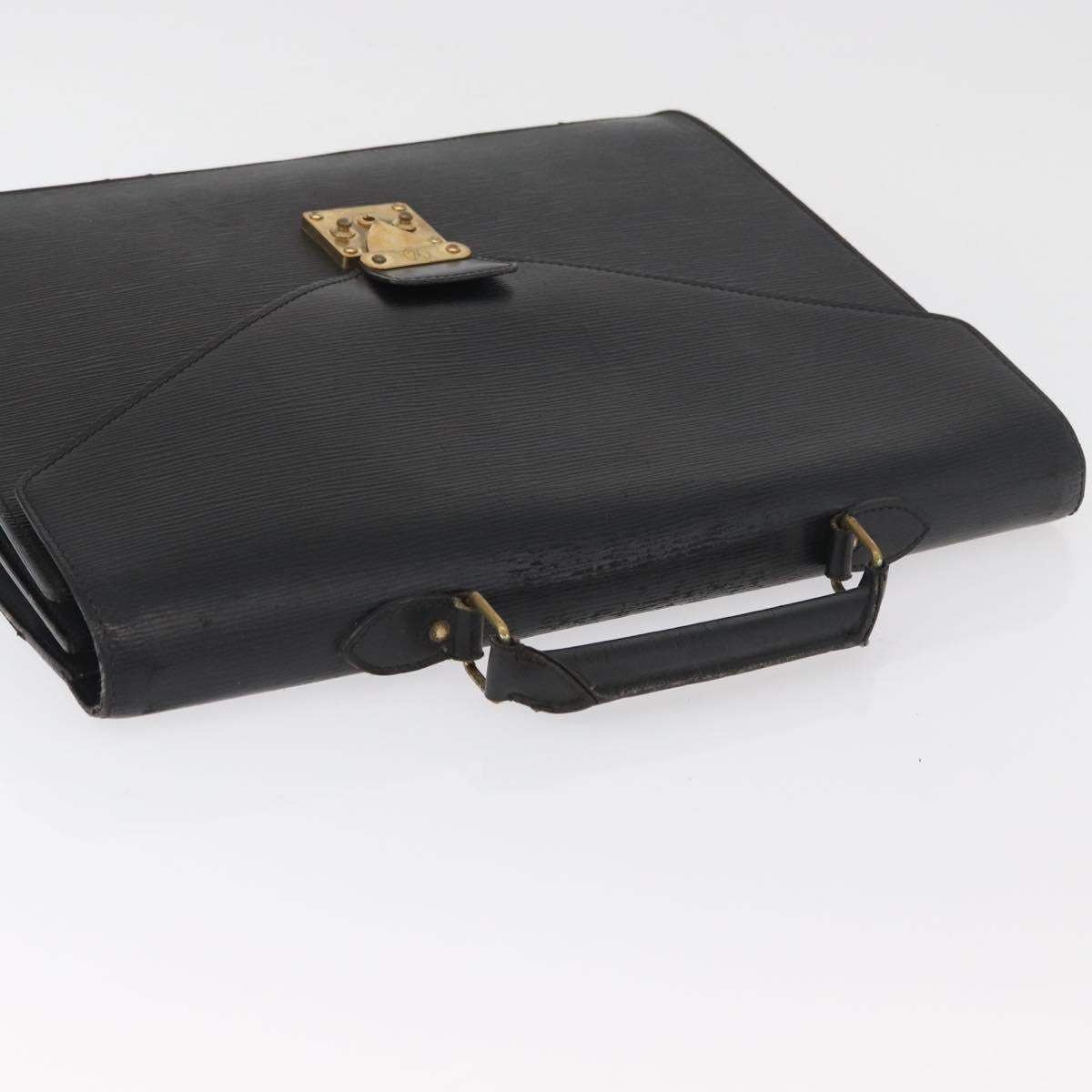 LOUIS VUITTON Epi Serviette Conseiller Business Bag Black M54422 LV Auth BA11719