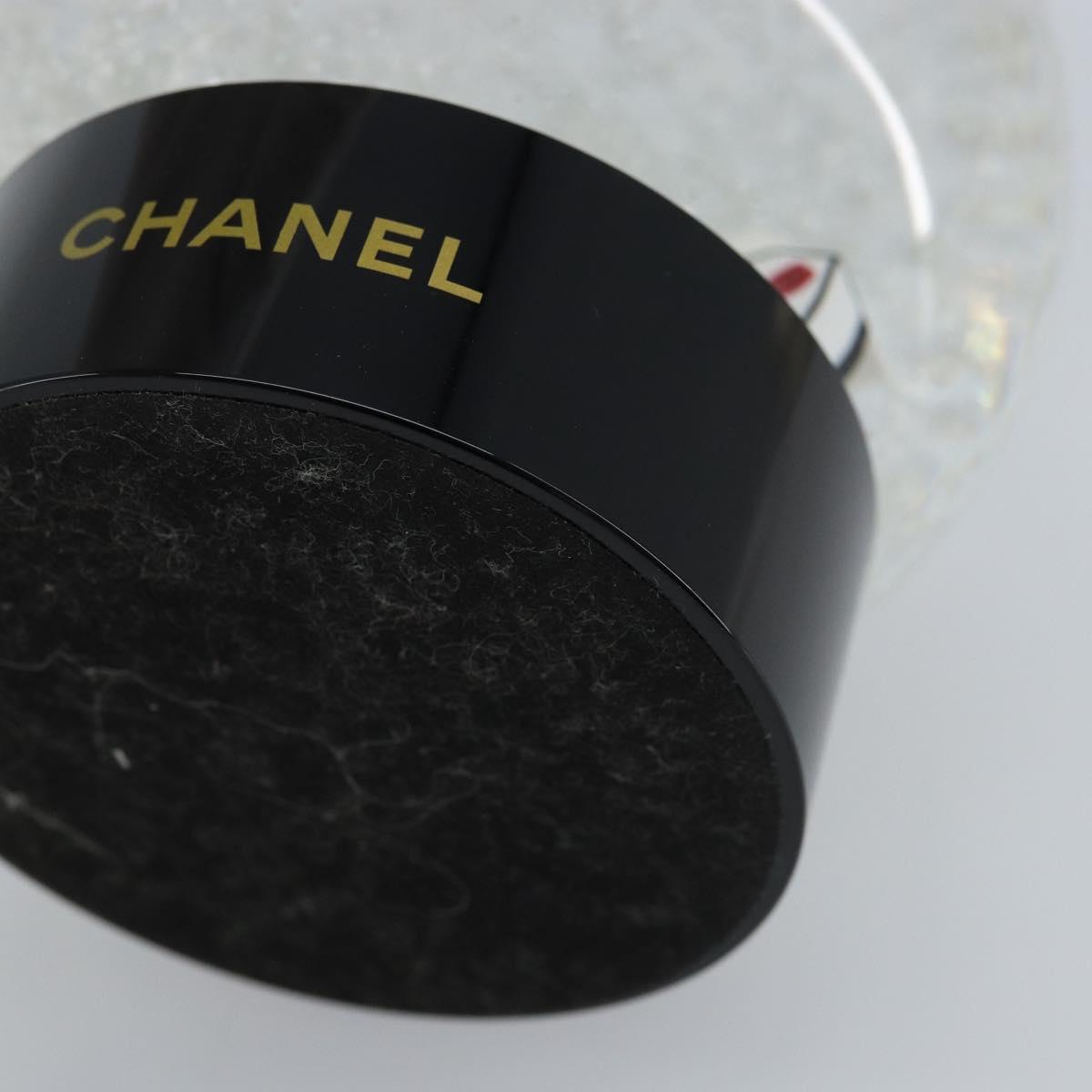 CHANEL Snow Globe Glass White CC Auth BA11731