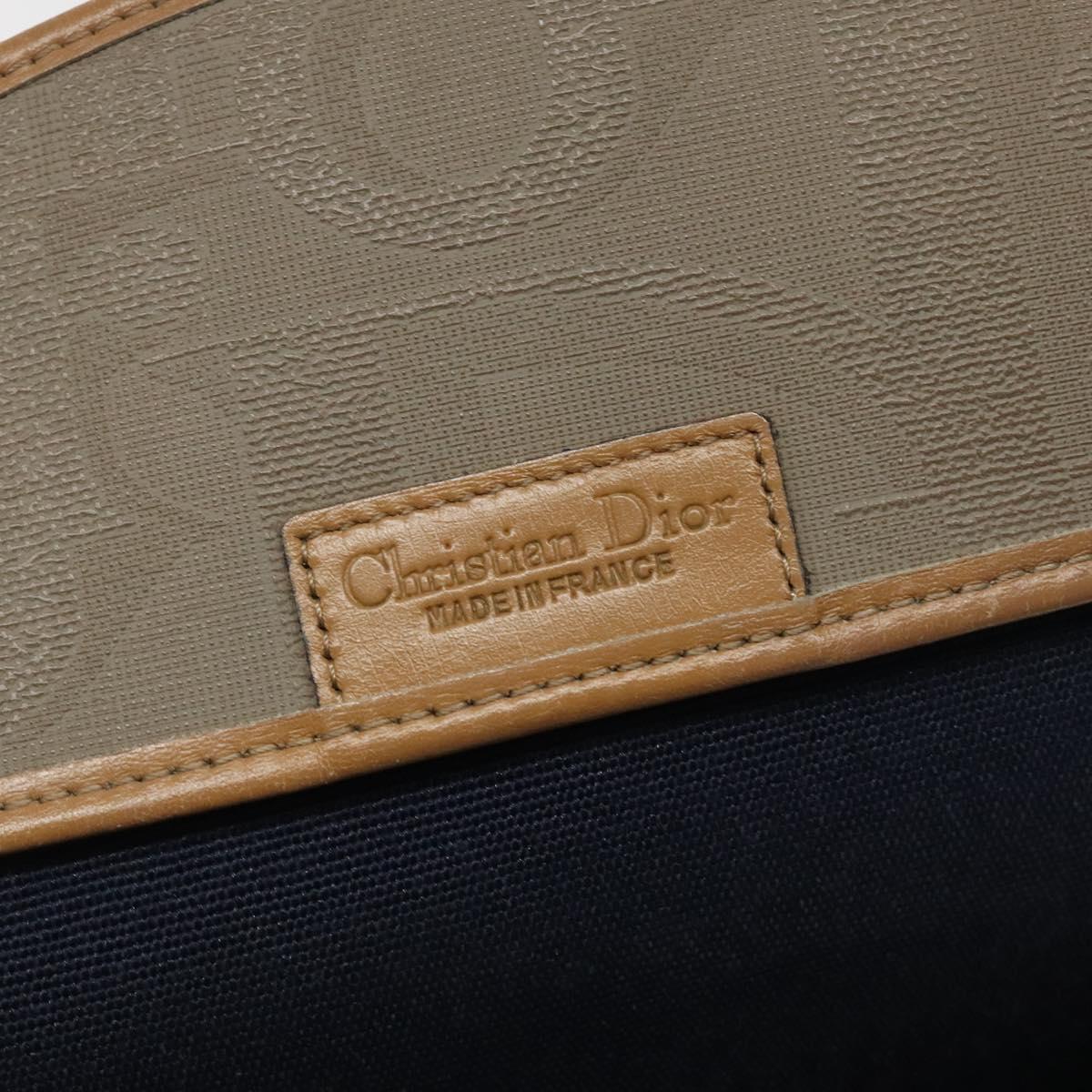 Christian Dior Trotter Canvas Shoulder Bag Beige Auth BA1174