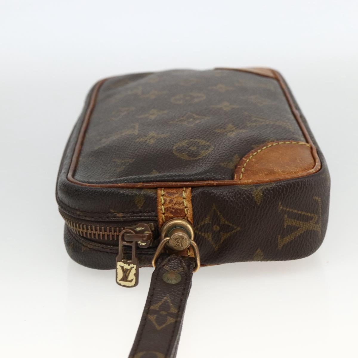LOUIS VUITTON Monogram Marly Dragonne PM Clutch Bag M51827 LV Auth BA11753